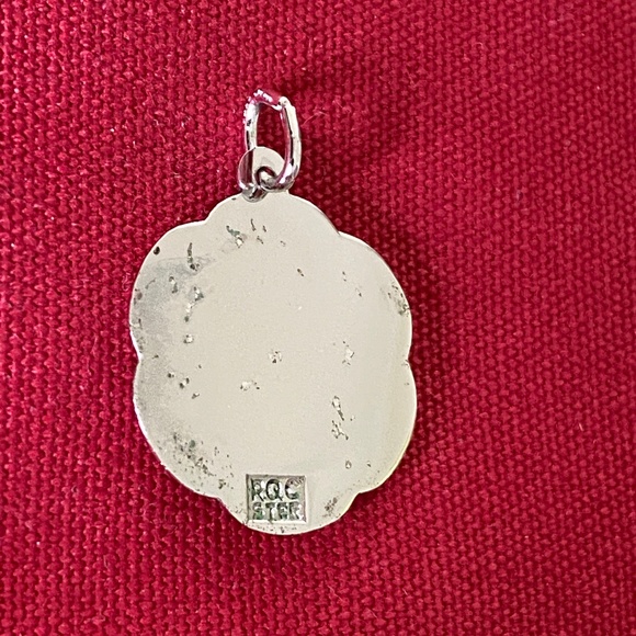 *Flawed* RQC Sterling Bowling Scalloped Disc Charm - Picture 5 of 15